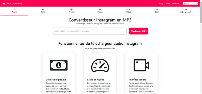 Convertisseur Instagram en MP3