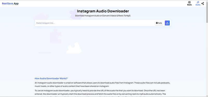 Instagram Audio Downloader