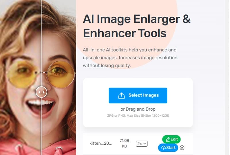 Agrandir l'image Agrandisseur d'image AI