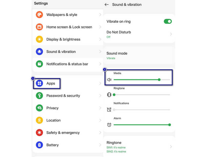 Désactiver le mode muet sur Android
