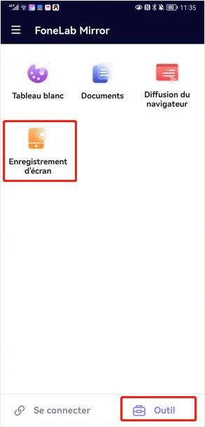 Enregistrement d'écran de FoneLab Mirror