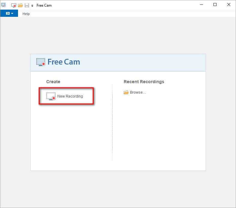 L'interface d'iSpring Screen Recorder